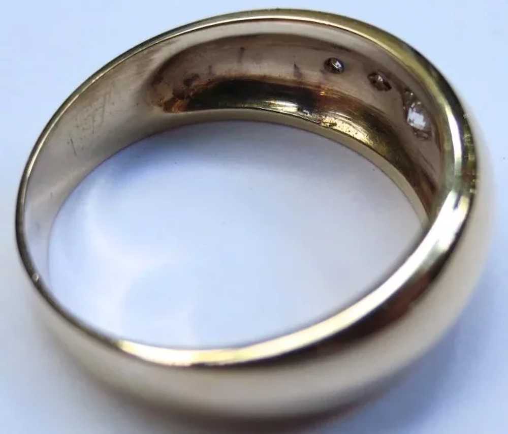 14k Gold & Diamond Edwardian Engagement Ring - image 5