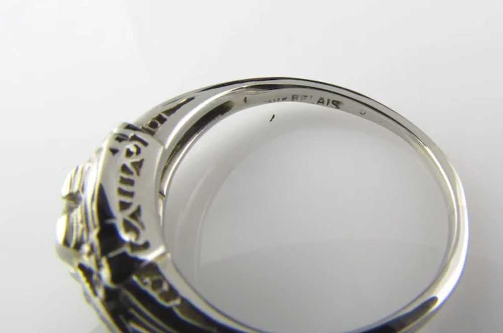 Art Deco Vintage .25 Diamond Ring in 18 Karat Whi… - image 7