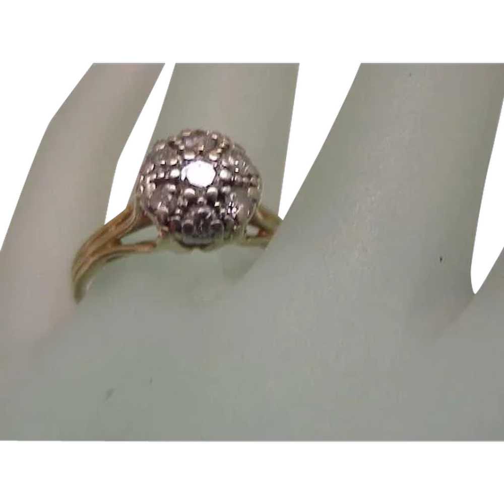 Antique  14kt Yellow Gold .68cttw Diamond Ring - image 5