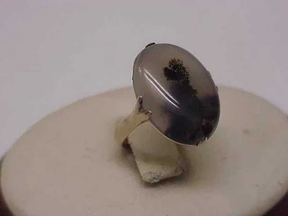 Antique  18K Yellow Gold RING:Huge Genuine Agate - image 6