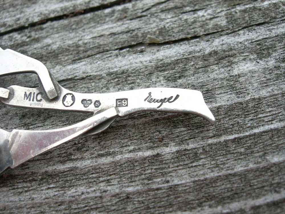 Gertrude Engel - Sterling Silver - Leaf Pin Brooc… - image 5
