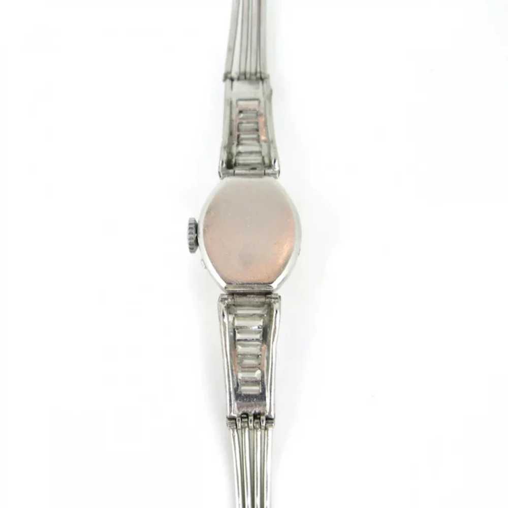 Art Deco Lady Diamond Manual Wind Wristwatch, 18k… - image 7