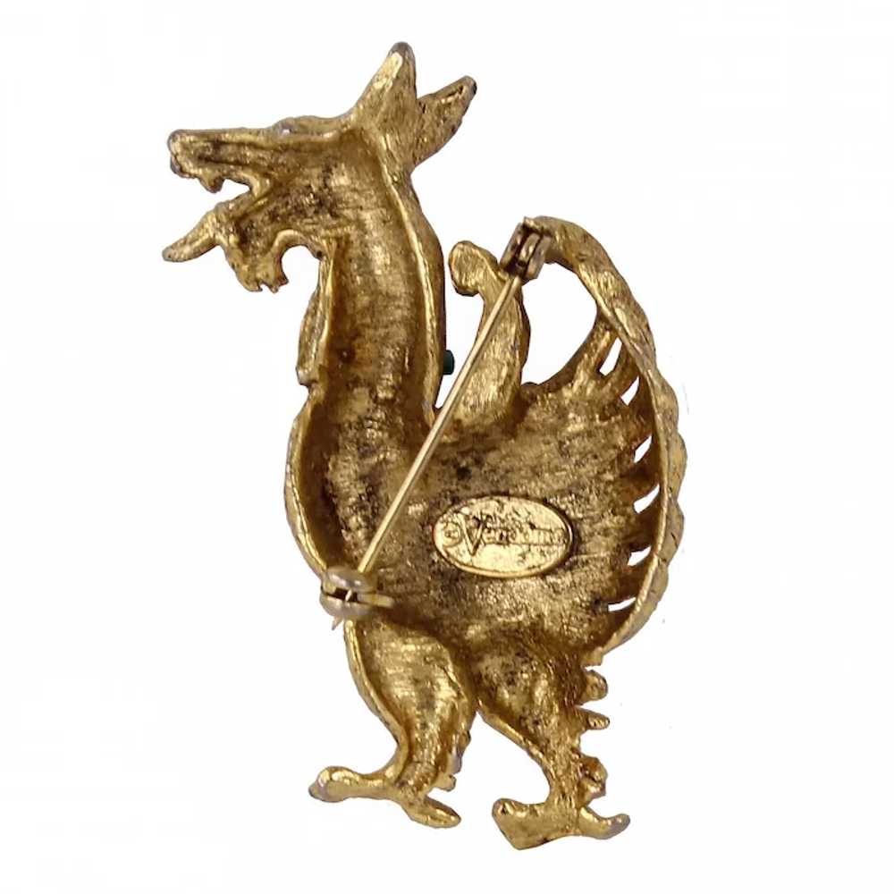 Vendome Rhinestone Mythical Creature Pin/Brooch - image 2