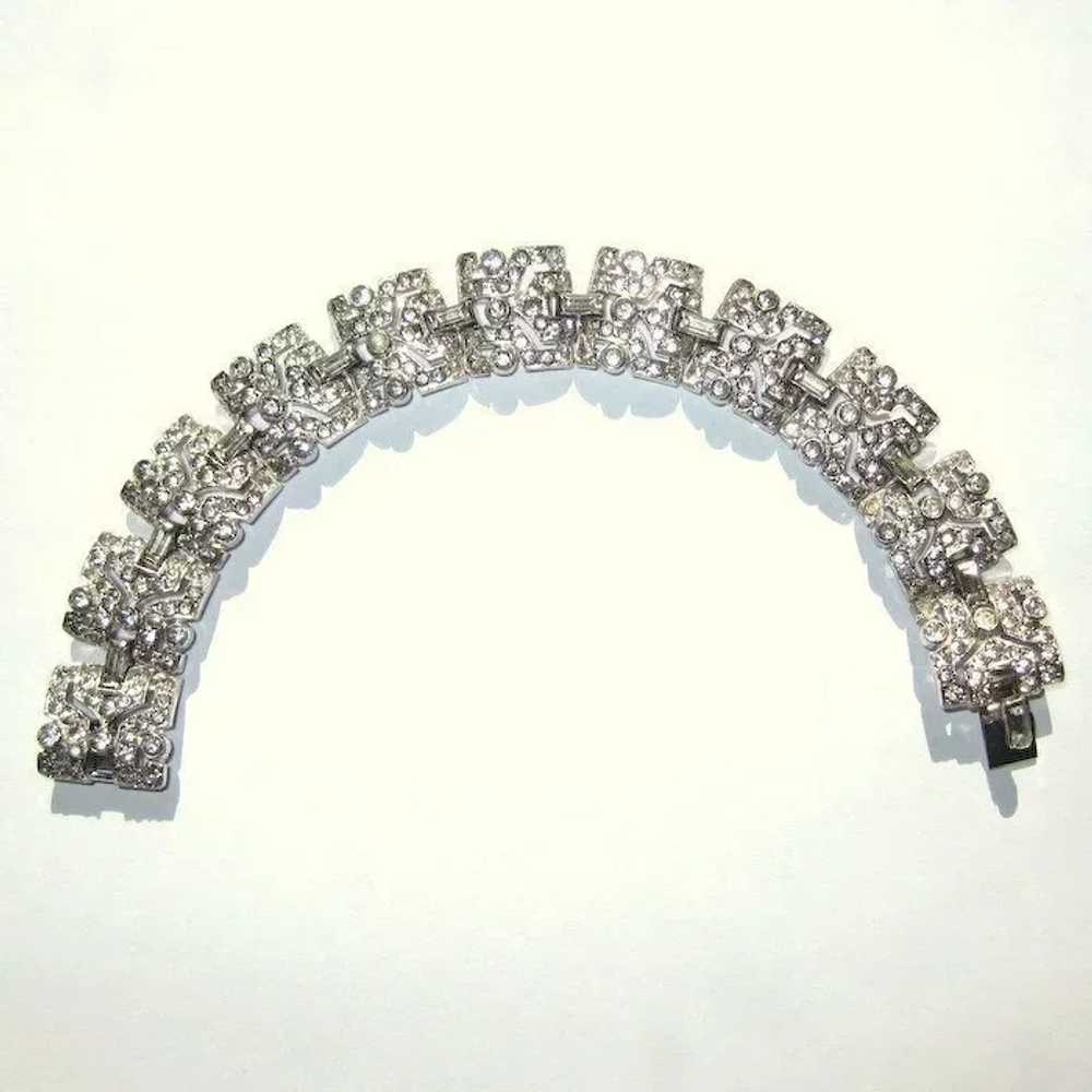 KTF Rhinestone Bracelet, 30's Trifari - image 7