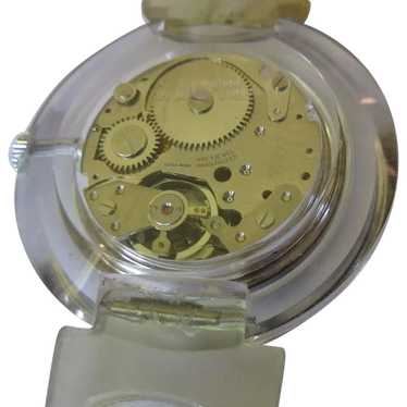 Lucite Watch, 1960's Swiss Mechanical, Clear Band