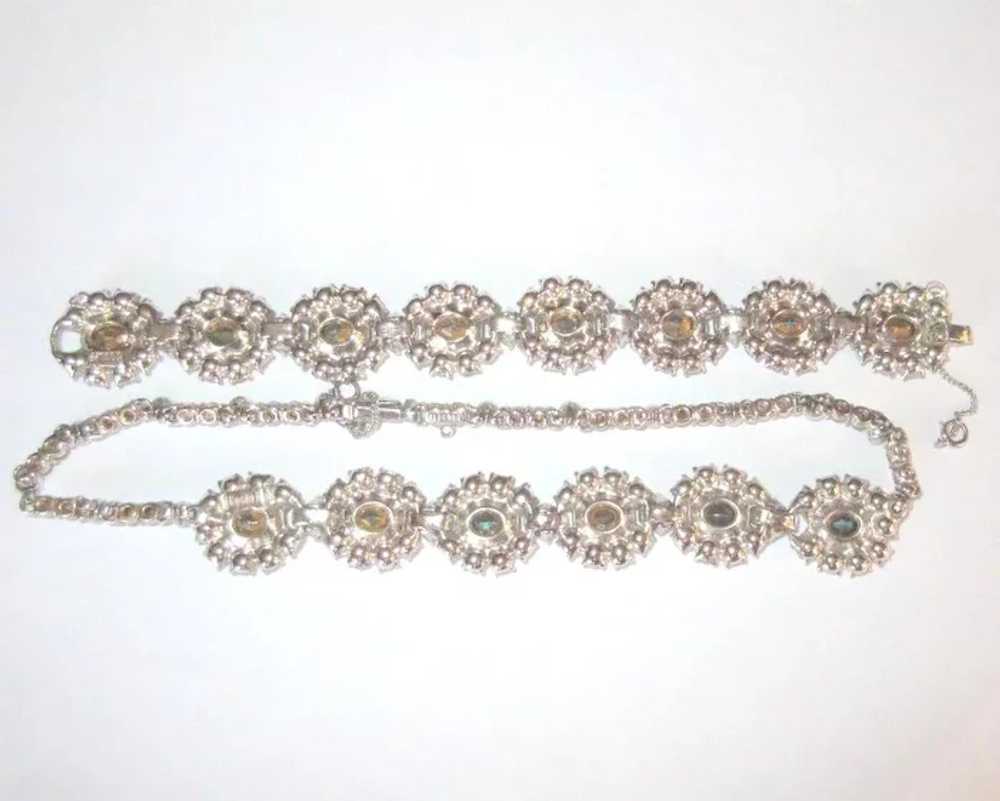 Bogoff Rhinestone Parure, Vintage Necklace, Brace… - image 6