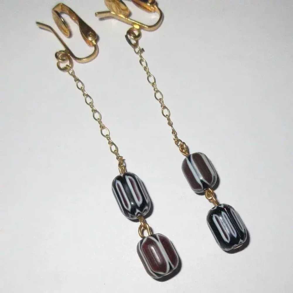 Bead Earrings, Vintage 60’s Dangling, Hand Made - image 2