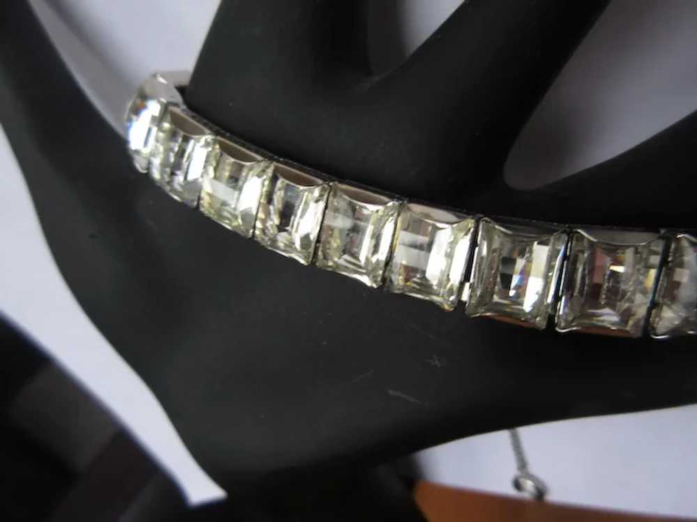 Crystal Bracelet, 40' 50's Deco / Mid-Century Link - image 2