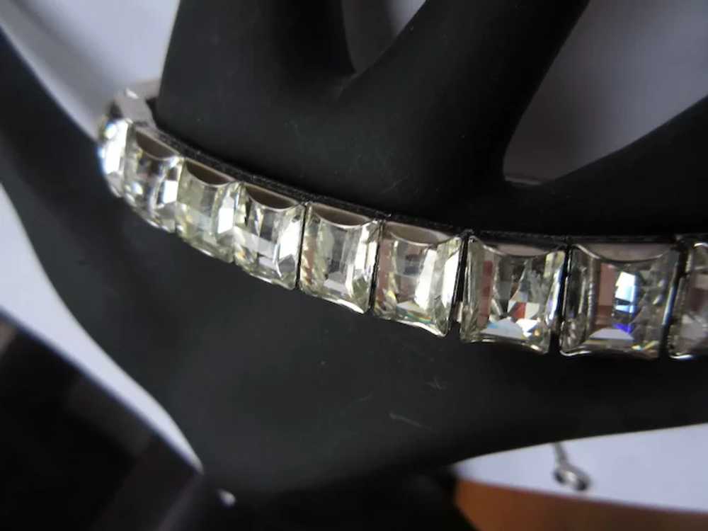 Crystal Bracelet, 40' 50's Deco / Mid-Century Link - image 3