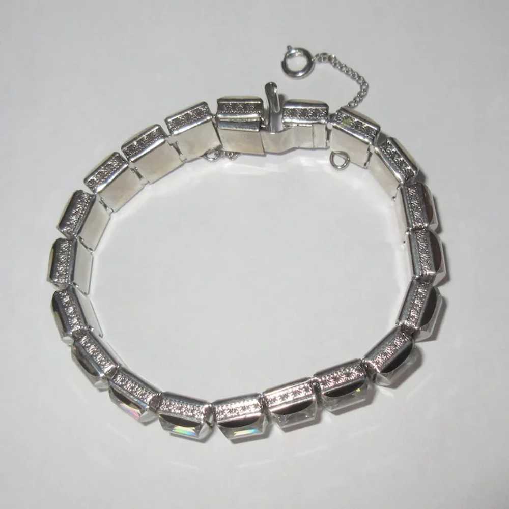 Crystal Bracelet, 40' 50's Deco / Mid-Century Link - image 5