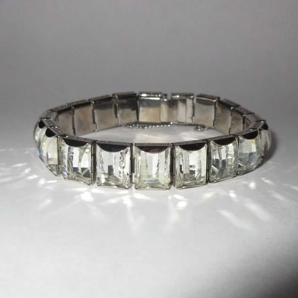 Crystal Bracelet, 40' 50's Deco / Mid-Century Link - image 6