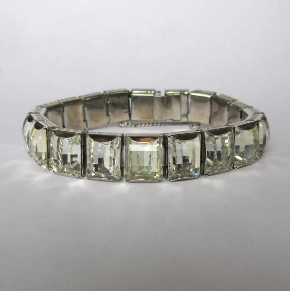 Crystal Bracelet, 40' 50's Deco / Mid-Century Link - image 7