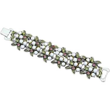 Florenza Antiqued White Rhinestone Bracelet – Tro… - image 1