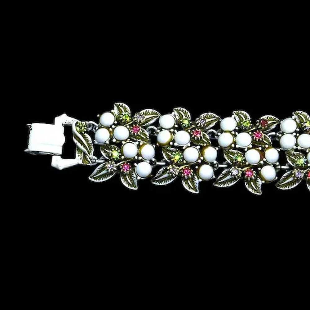 Florenza Antiqued White Rhinestone Bracelet – Tro… - image 2