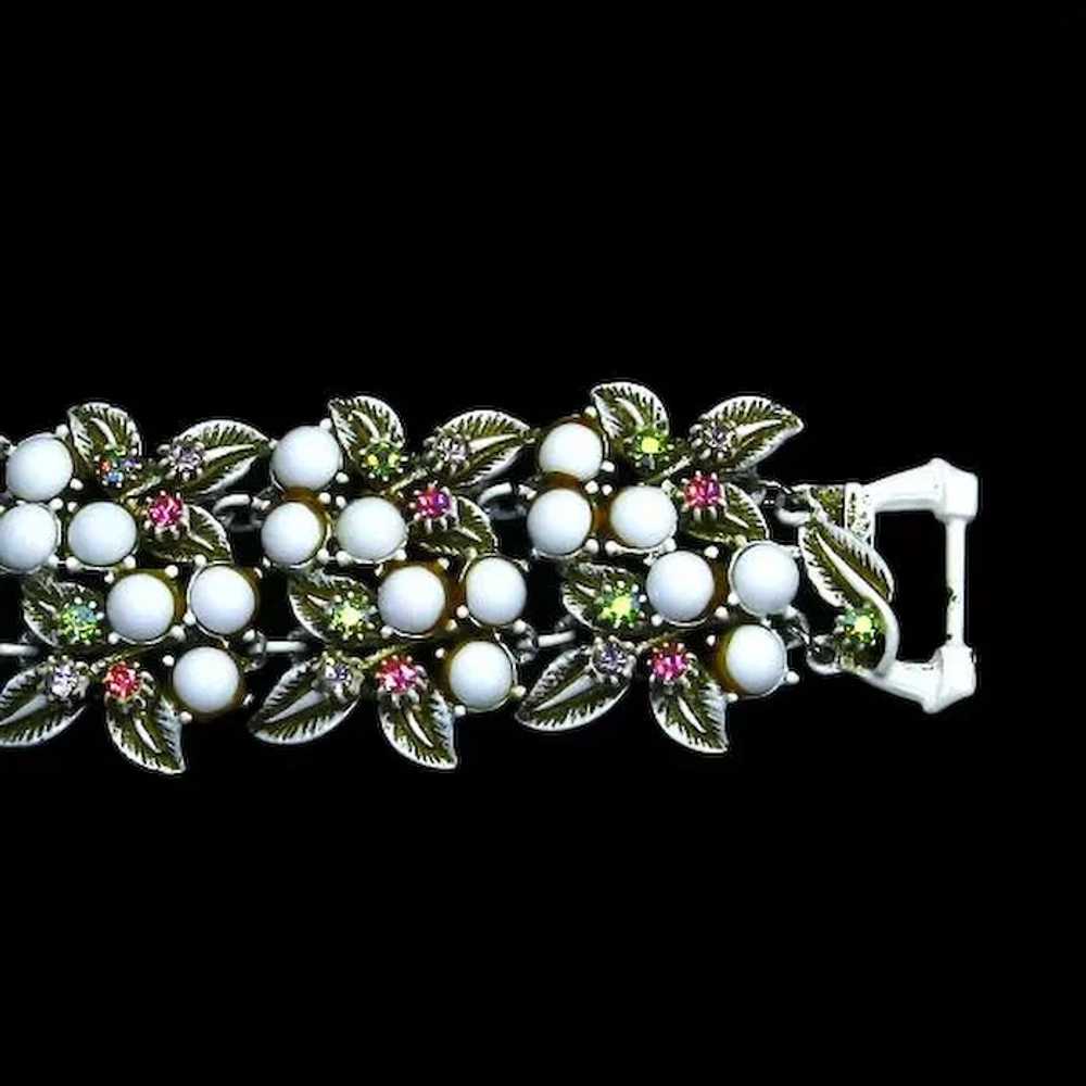 Florenza Antiqued White Rhinestone Bracelet – Tro… - image 3