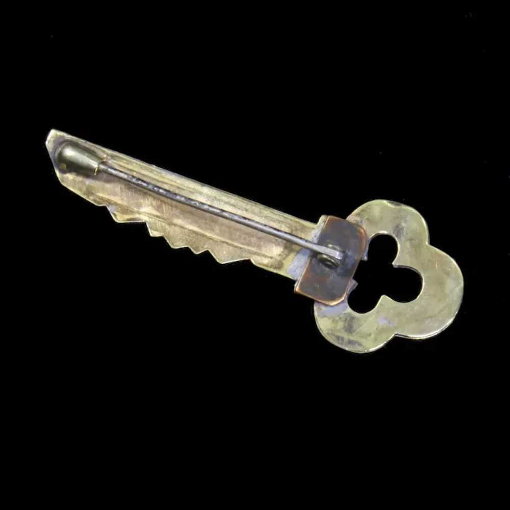 Antique Victorian Rolled Gold figural Key Pin – s… - image 4