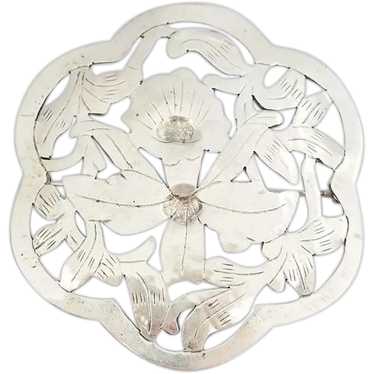 Art Nouveau style sterling silver Daffodil flower… - image 1