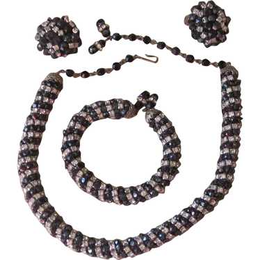 Magnificent  Vintage Rhinestone Twisted Set