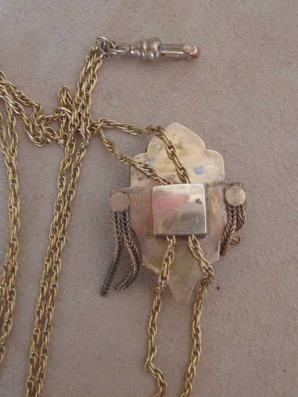 Victorian Watch Chain with Large Fob - image 4