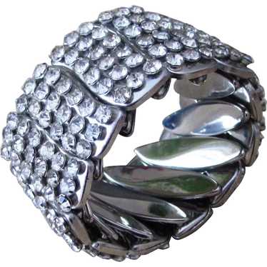 Chunky and Wide Rhinestone Encrusted Expandable  … - image 1