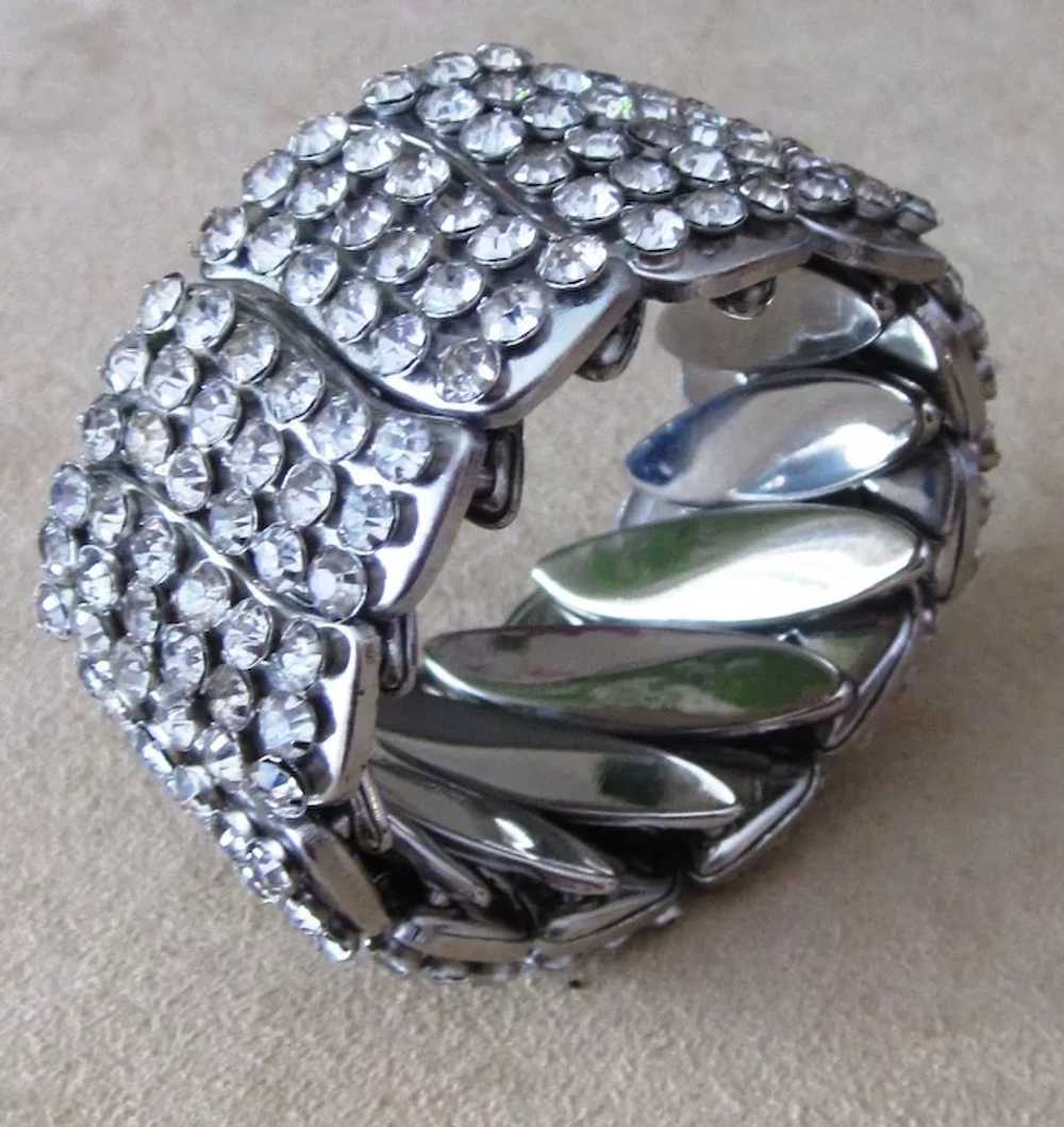 Chunky and Wide Rhinestone Encrusted Expandable  … - image 2