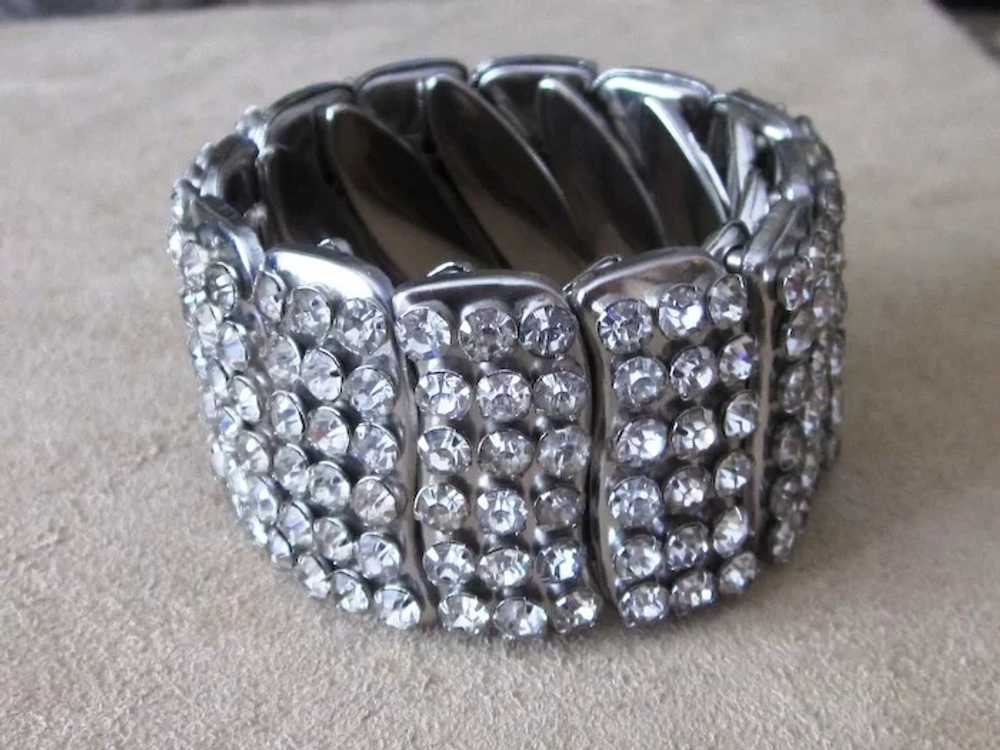 Chunky and Wide Rhinestone Encrusted Expandable  … - image 3