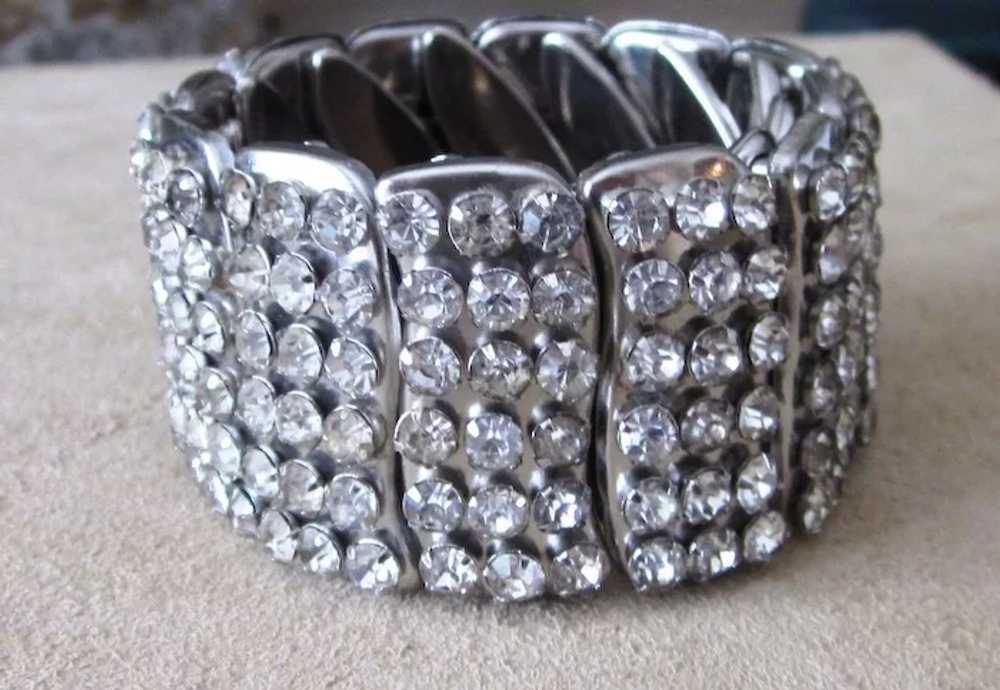 Chunky and Wide Rhinestone Encrusted Expandable  … - image 4