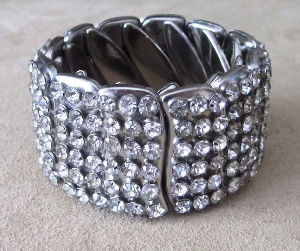 Chunky and Wide Rhinestone Encrusted Expandable  … - image 5