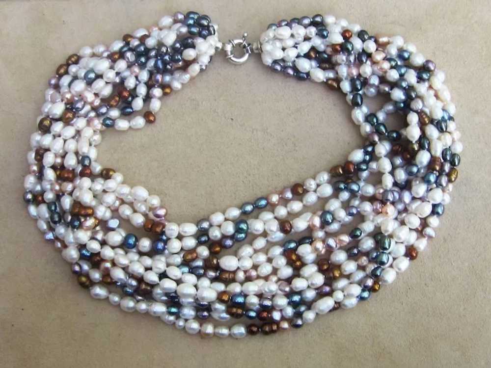 Amazing Fresh Water Cultured Pearl Torsade Vintag… - image 2