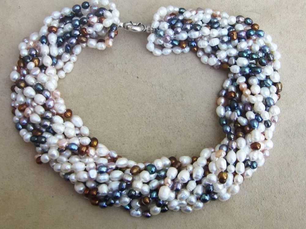 Amazing Fresh Water Cultured Pearl Torsade Vintag… - image 3