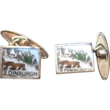 Edinburgh Castle Scotland -  Vintage Cufflinks