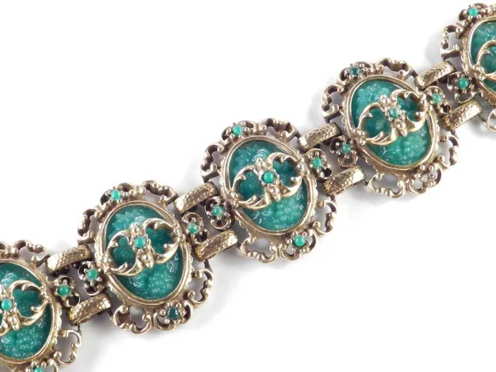 Judy Lee Victorian Revival Molded Glass Bead Pane… - image 2