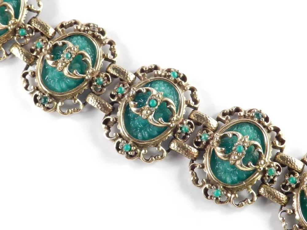 Judy Lee Victorian Revival Molded Glass Bead Pane… - image 3