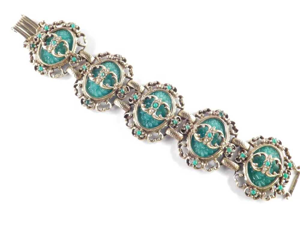 Judy Lee Victorian Revival Molded Glass Bead Pane… - image 4