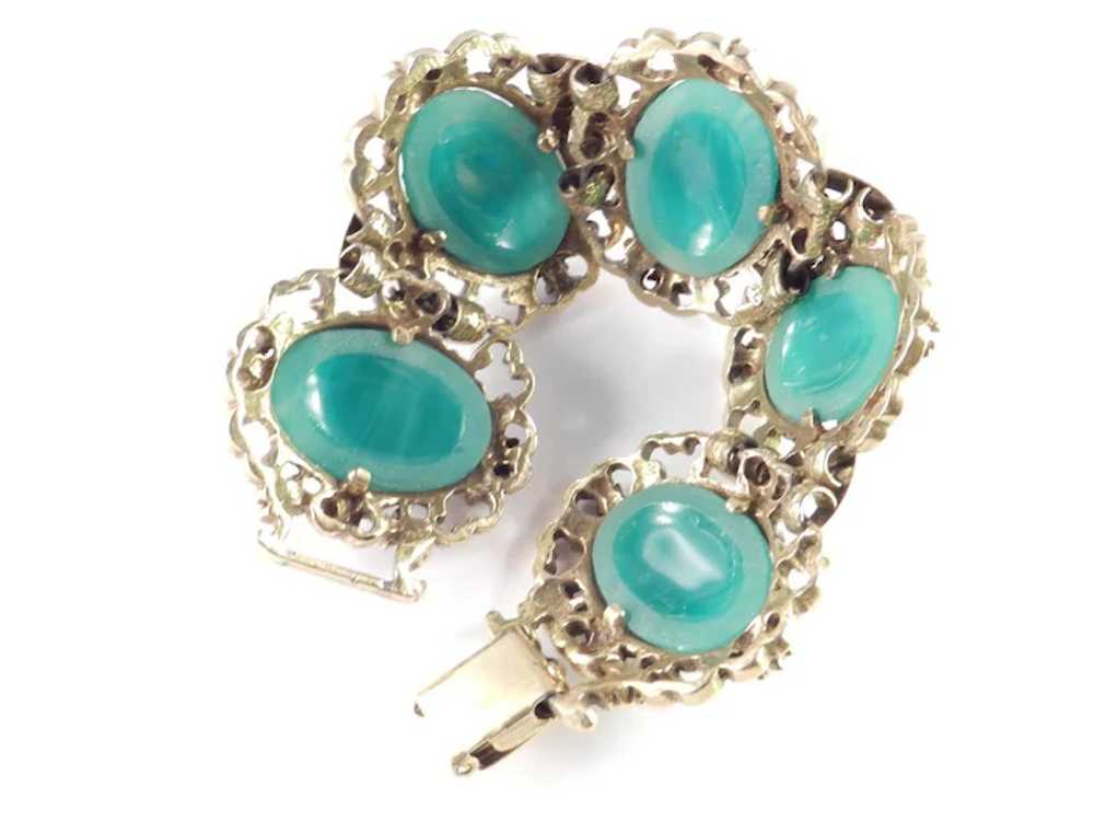 Judy Lee Victorian Revival Molded Glass Bead Pane… - image 6