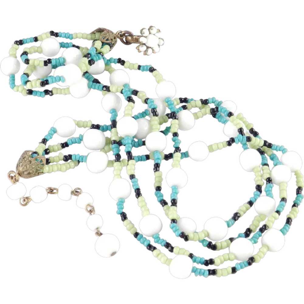 Miriam Haskell Glass Seed Bead Necklace - image 1