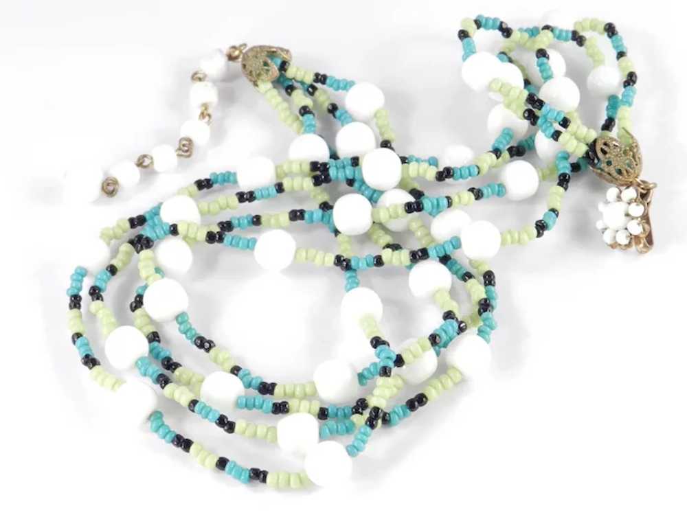 Miriam Haskell Glass Seed Bead Necklace - image 3