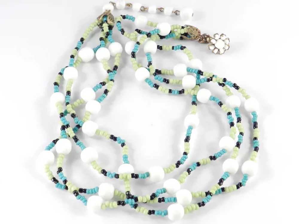 Miriam Haskell Glass Seed Bead Necklace - image 4