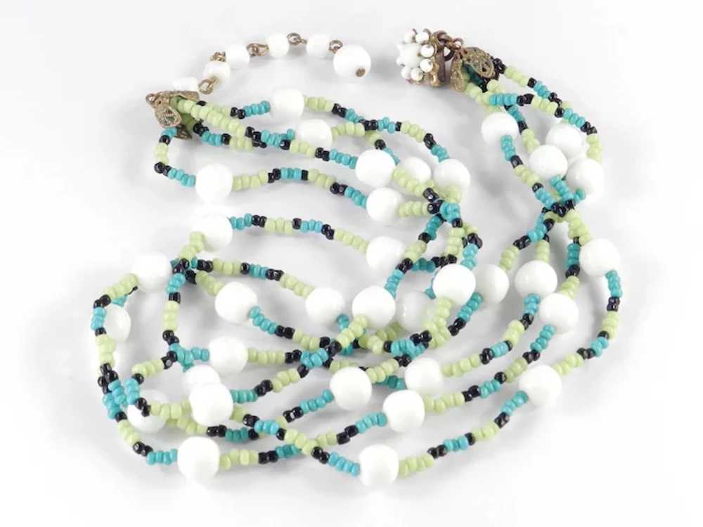 Miriam Haskell Glass Seed Bead Necklace - image 5