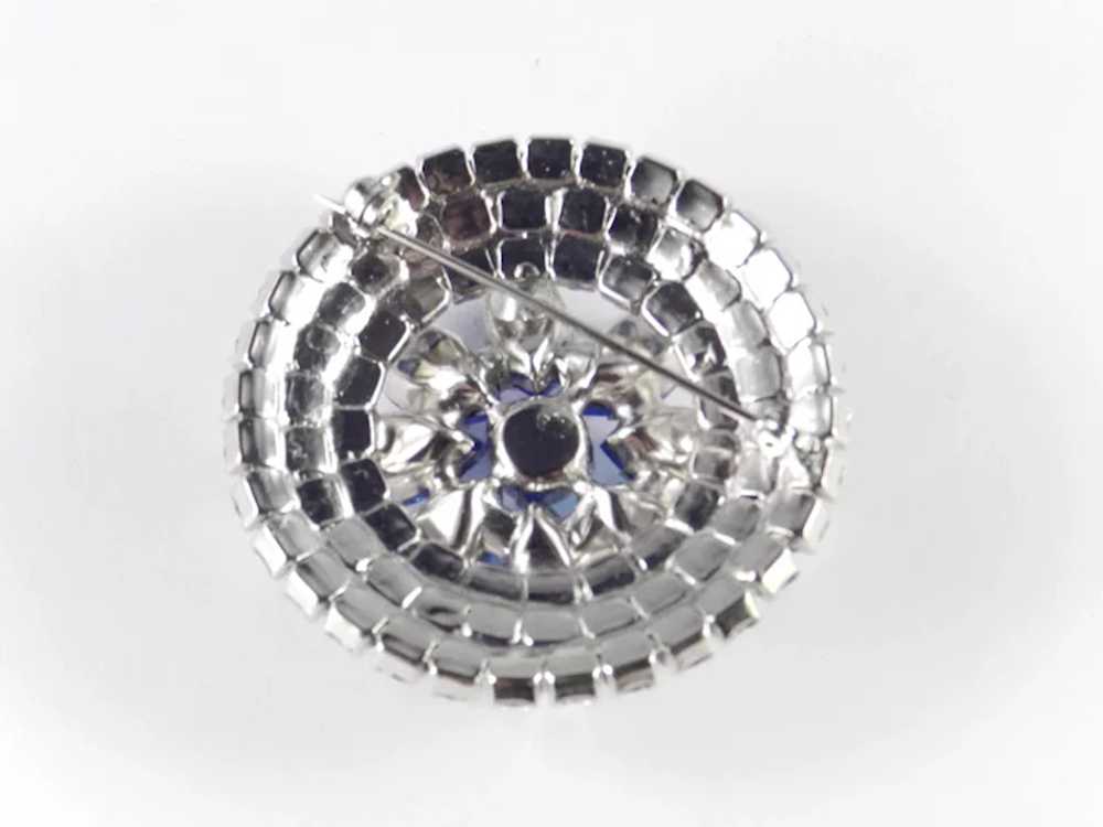 Layered Crowned Rhinestone Brooch Pin - image 5