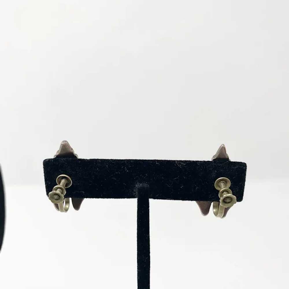 Vintage J. Flores Taxco leaf bracelet with matchi… - image 3