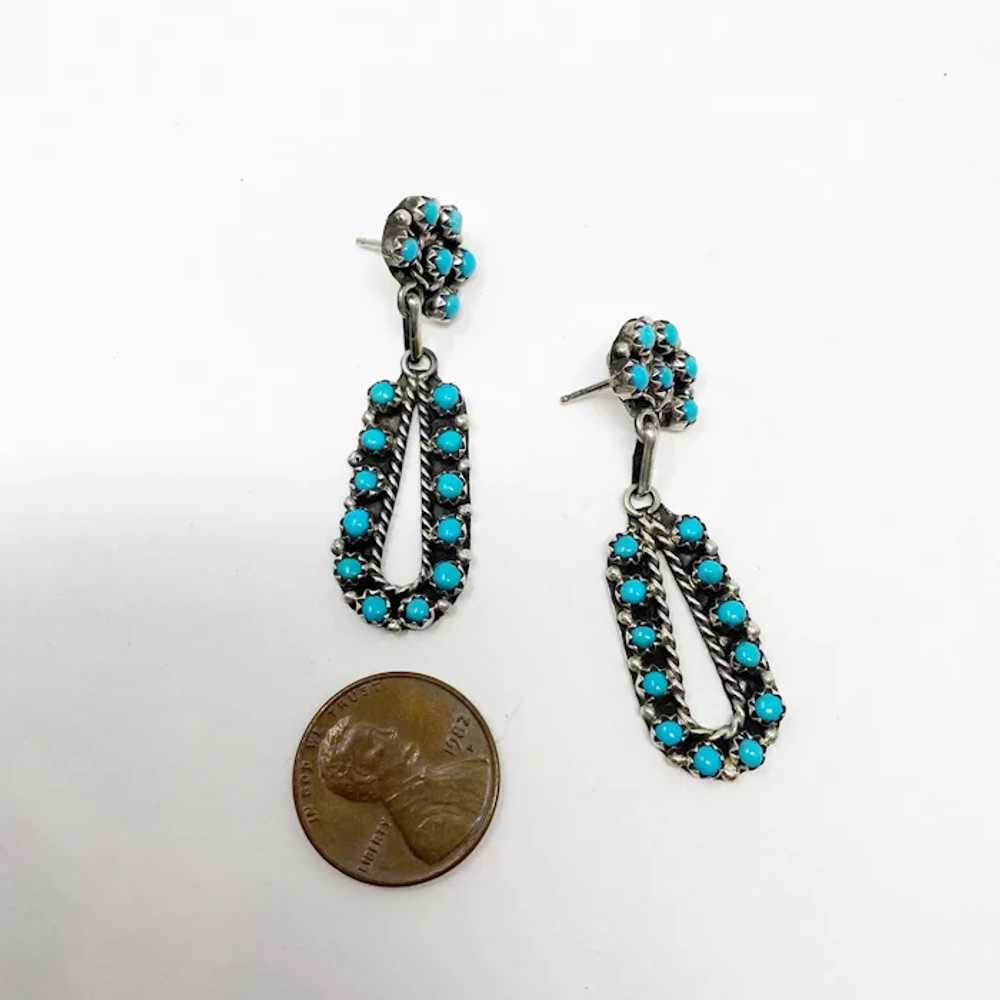 344 vintage Randy Hooee silver and turquoise Zuni… - image 5