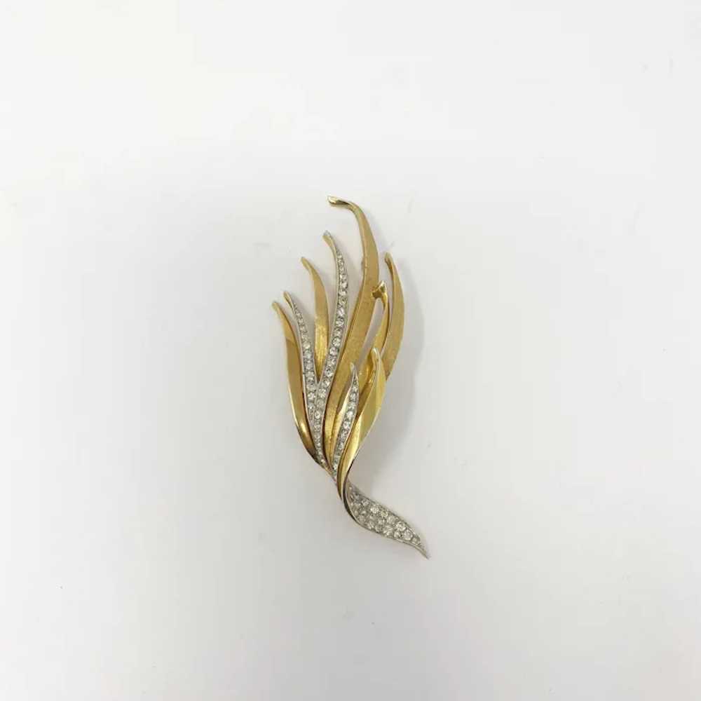 470 Vintage Marcel Boucher gold plated metal, pav… - image 2