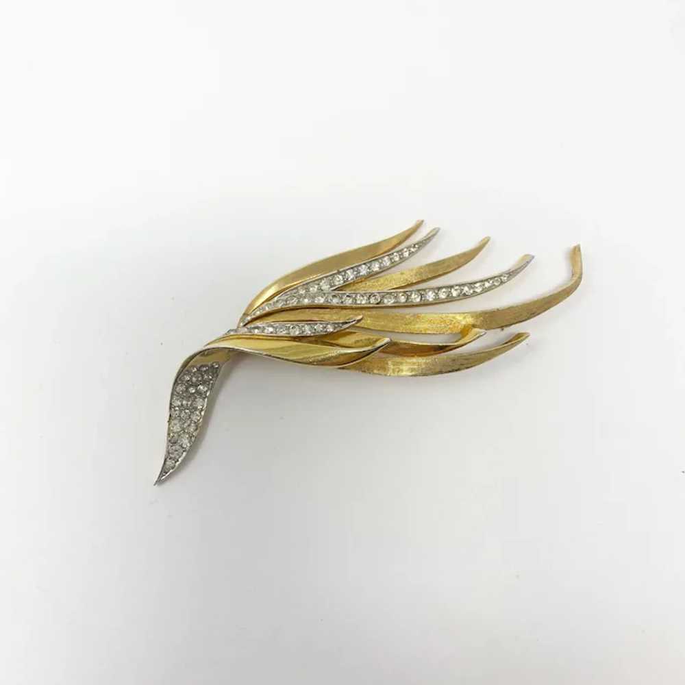 470 Vintage Marcel Boucher gold plated metal, pav… - image 4