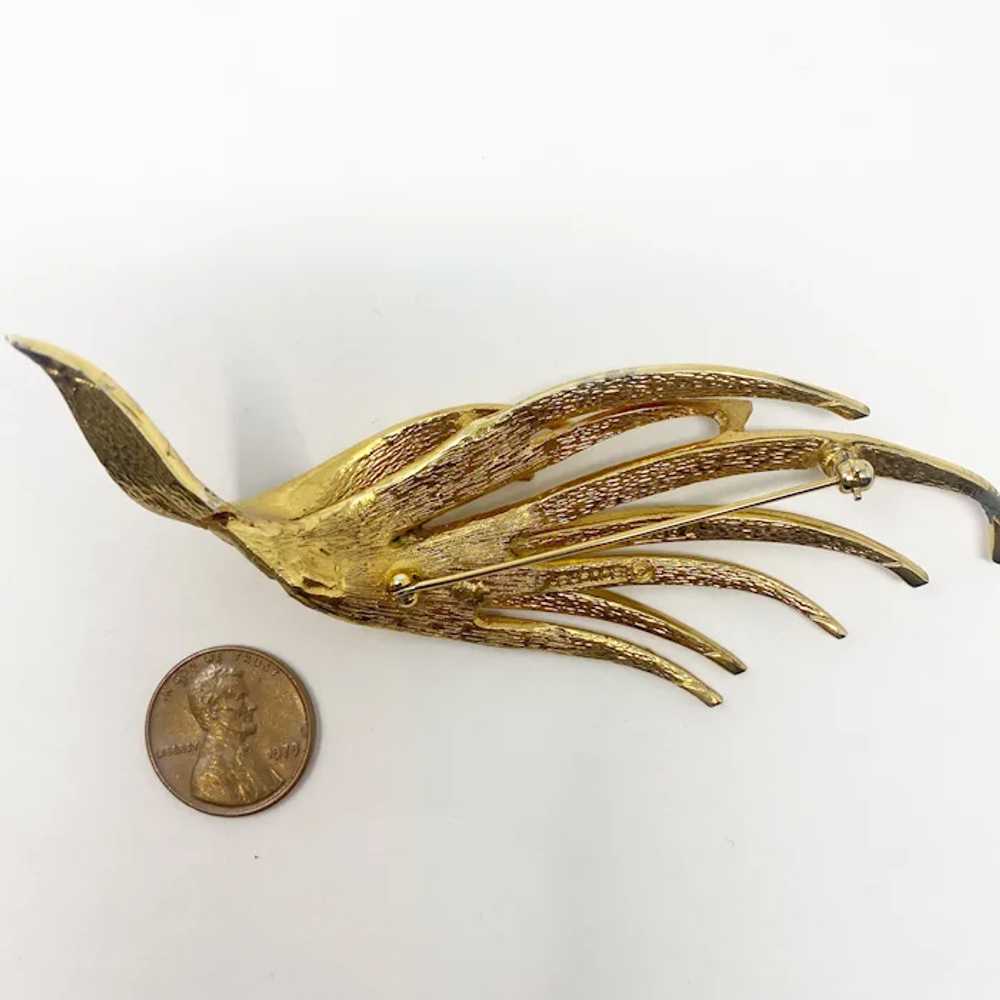 470 Vintage Marcel Boucher gold plated metal, pav… - image 5