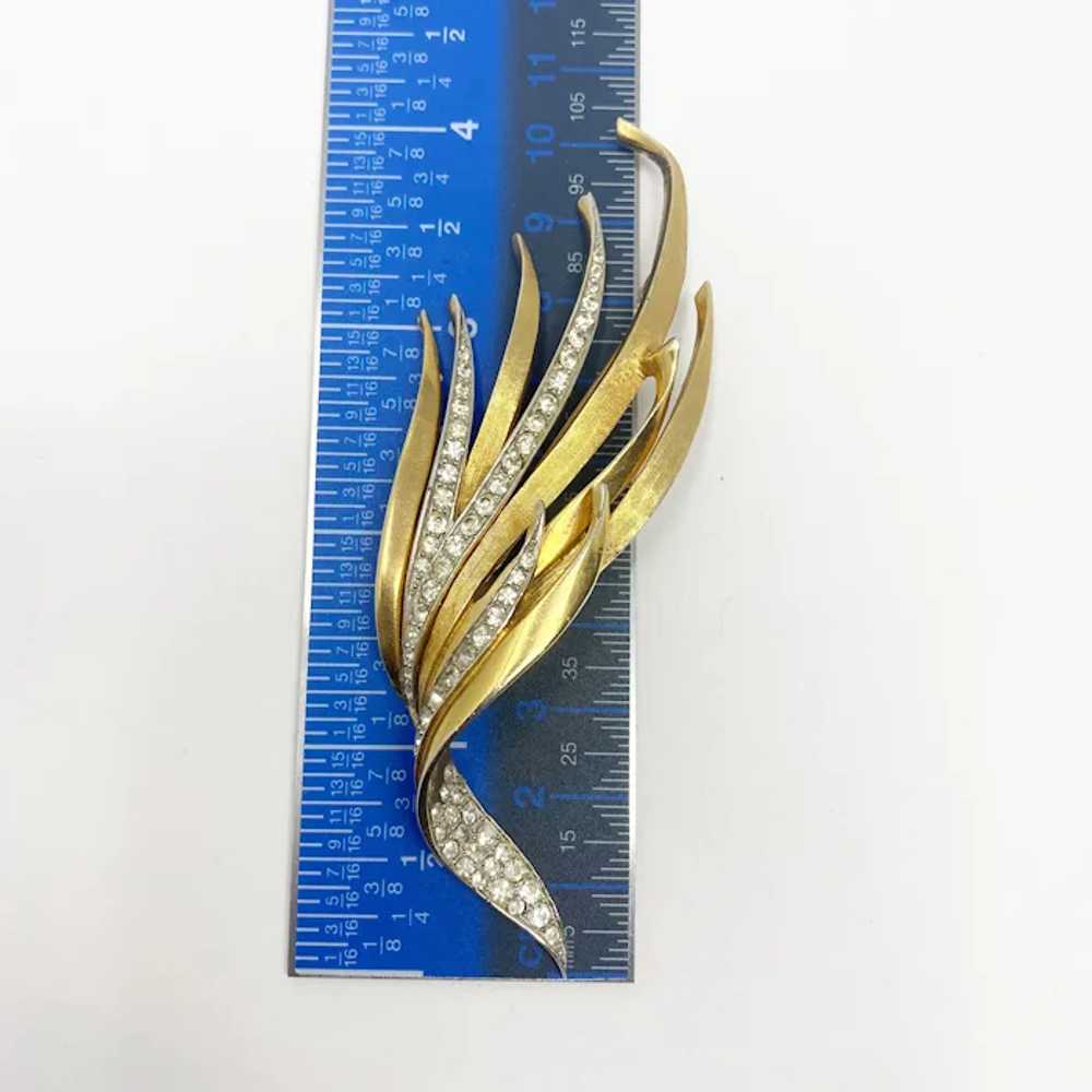 470 Vintage Marcel Boucher gold plated metal, pav… - image 6