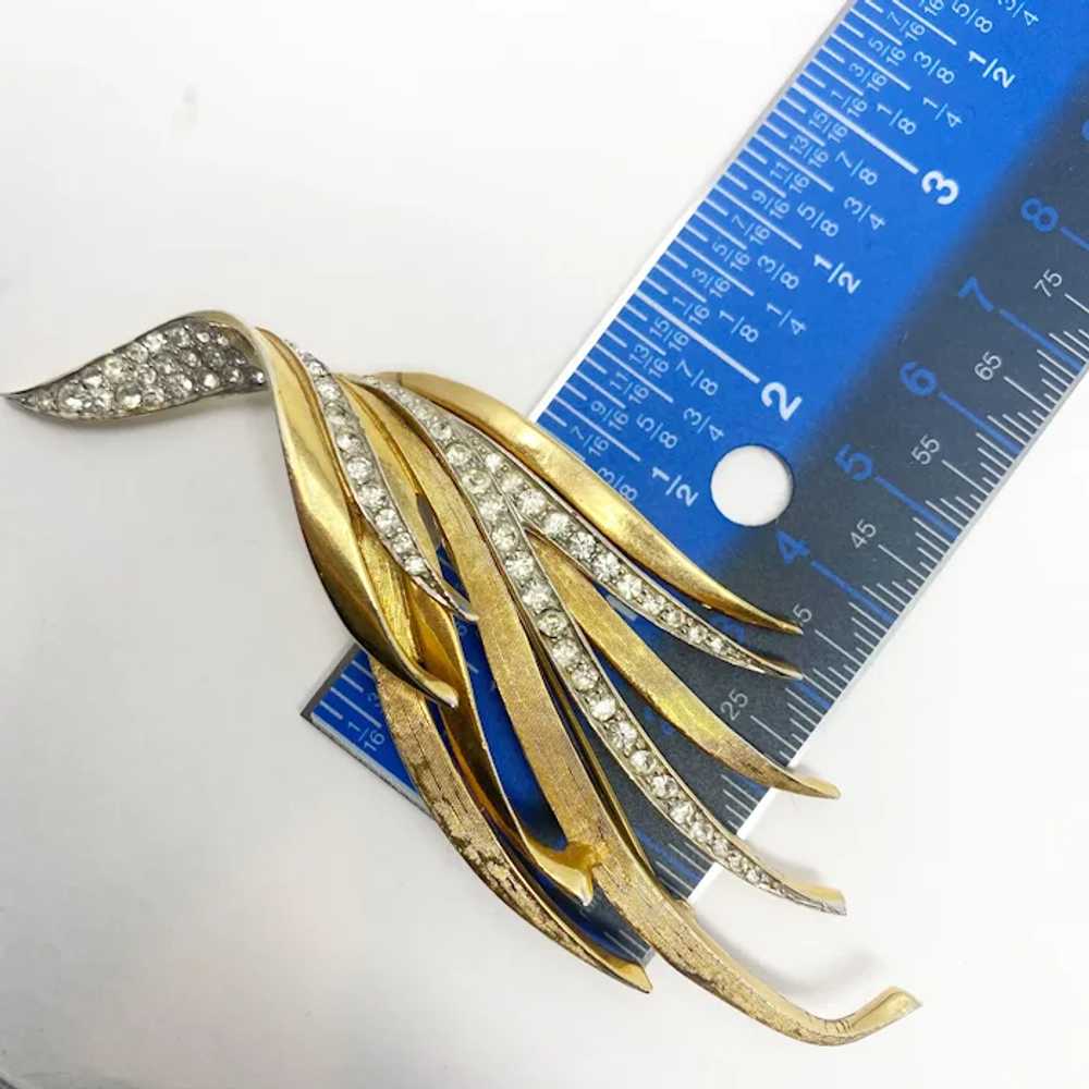 470 Vintage Marcel Boucher gold plated metal, pav… - image 7