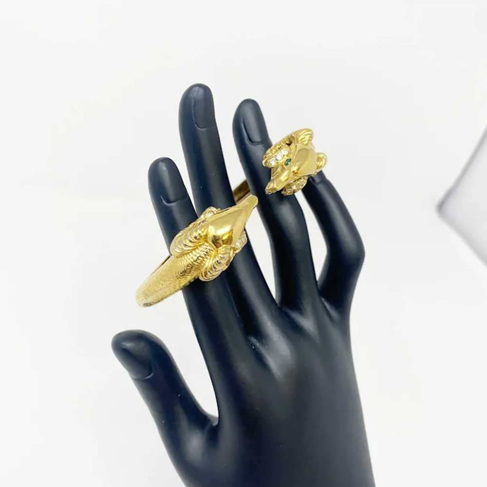 490 Vintage Avon Kenneth Jay Lane ram necklace, e… - image 4