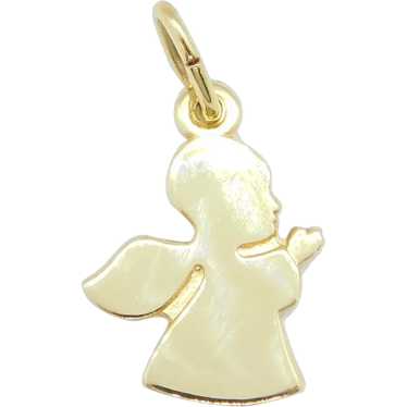 Praying Angel Charm 14k Yellow Gold