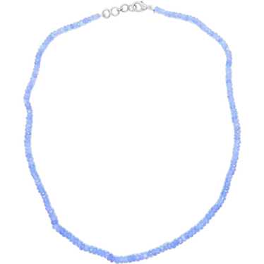 Tanzanite Beaded Necklace 16 1/2" - 17 1/4" - image 1